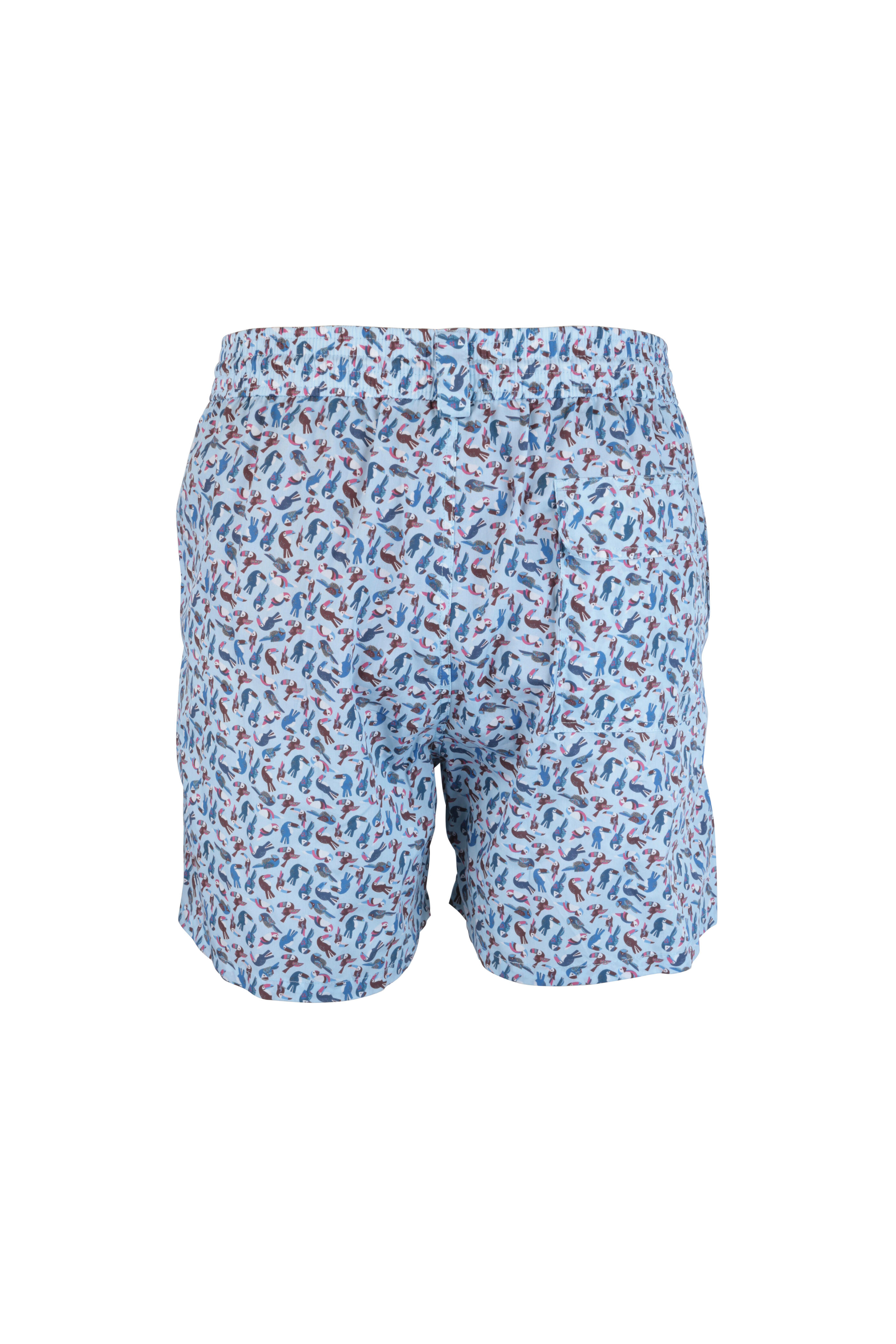 Loro Piana - Blue Toucan Print Swim Trunks