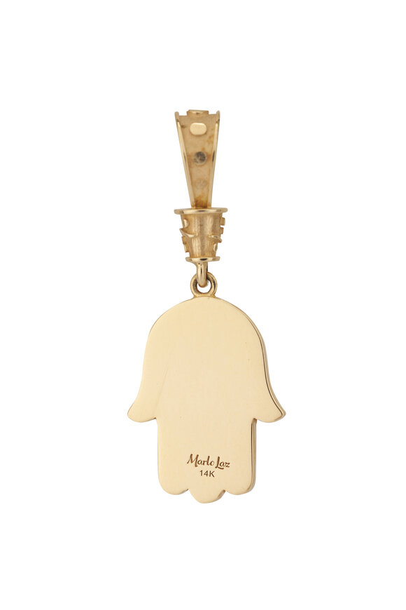 Marlo Laz - 14k Yellow Gold Diamond Porte Bonheur Charm
