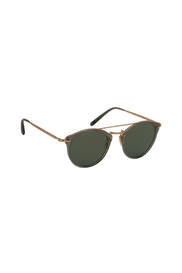 Oliver Peoples - Remick Ivy & Gold Sunglasses