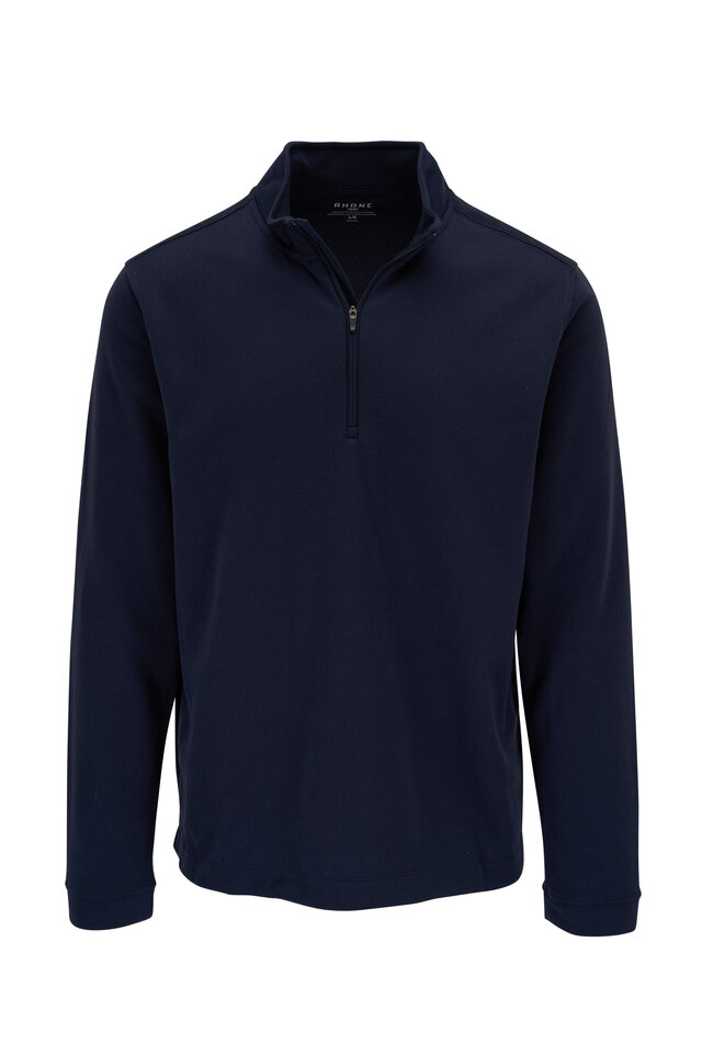 Peter Millar - Black Triblend Fleece Quarter-Zip Pullover