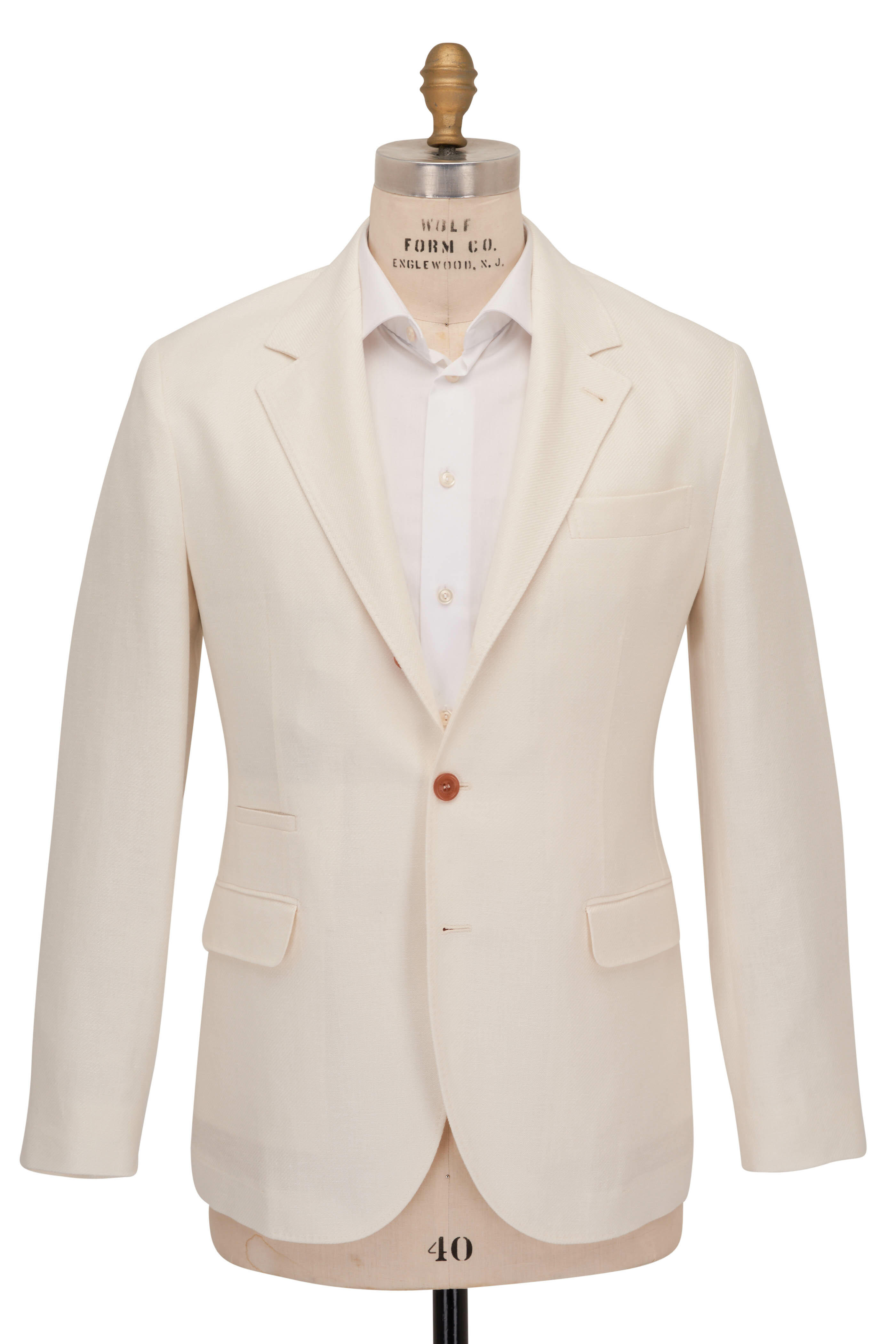 Brunello Cucinelli - Off White Linen, Wool & Silk Sportcoat