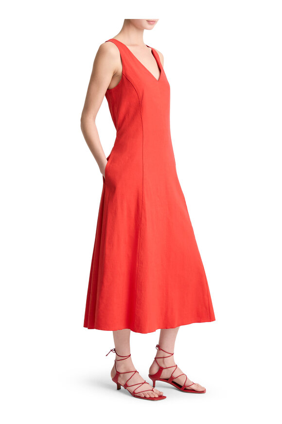 Vince Poppy V-Neckline Midi Dress - view 4