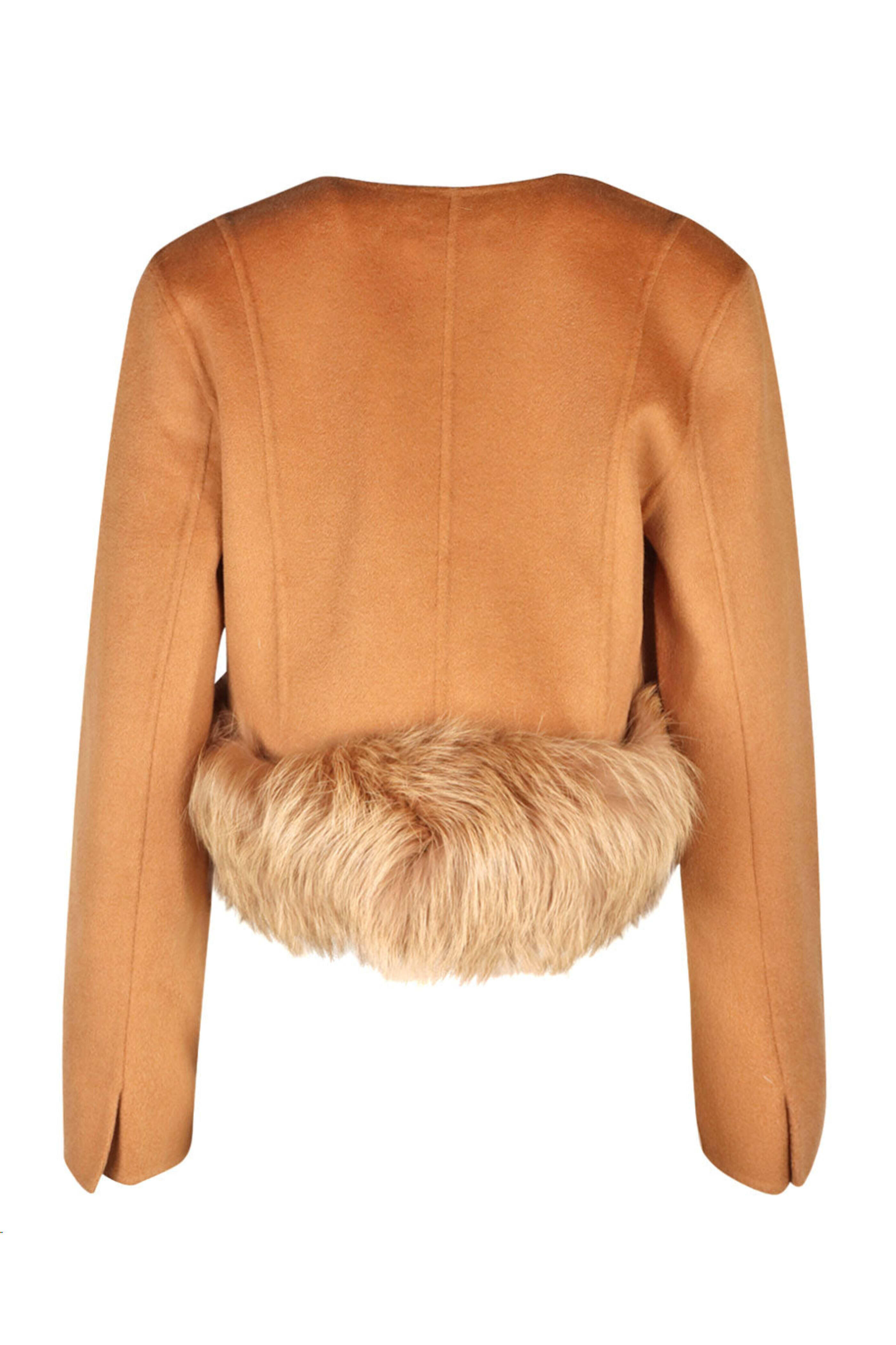 Diomi - Cropped Wool Jacket in Vicuna