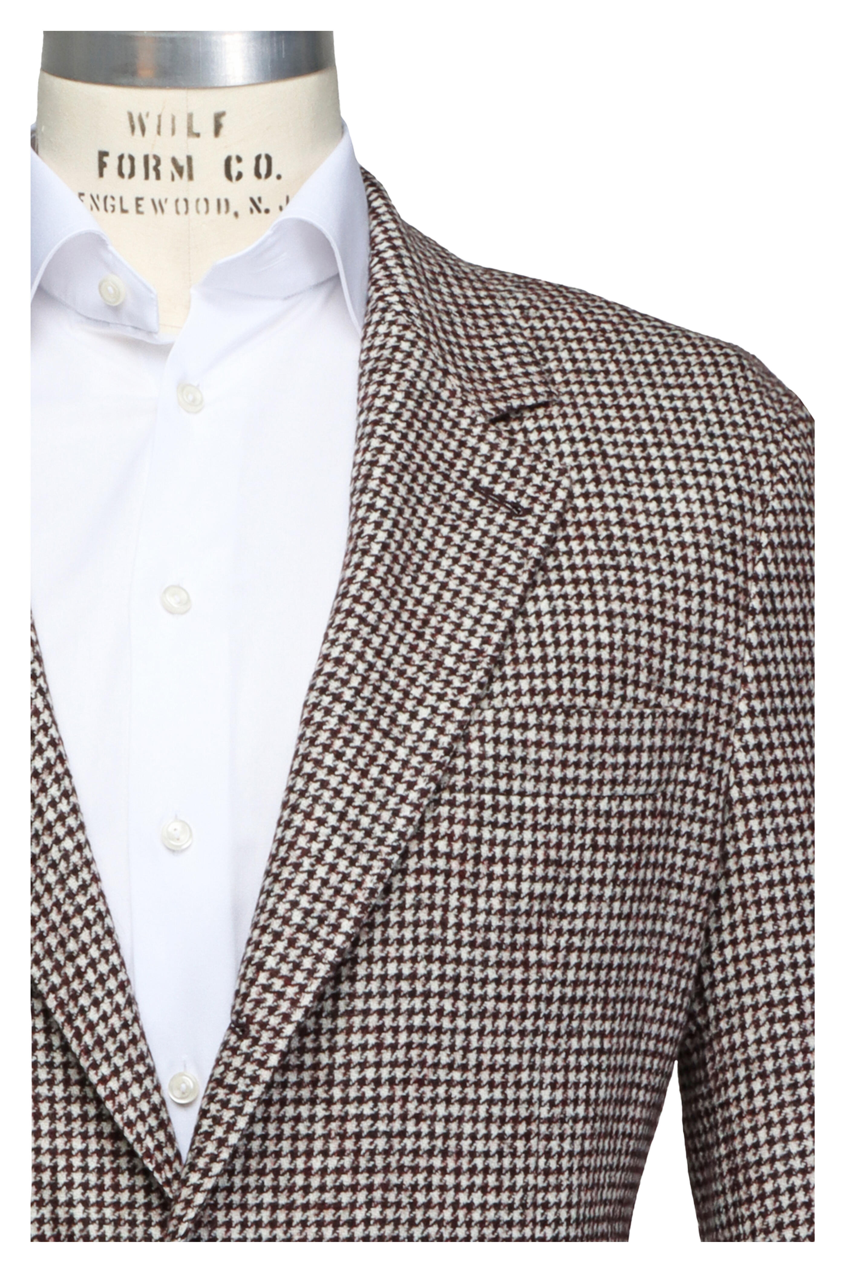 Brunello Cucinelli - Dark Brown Houndstooth Sportcoat