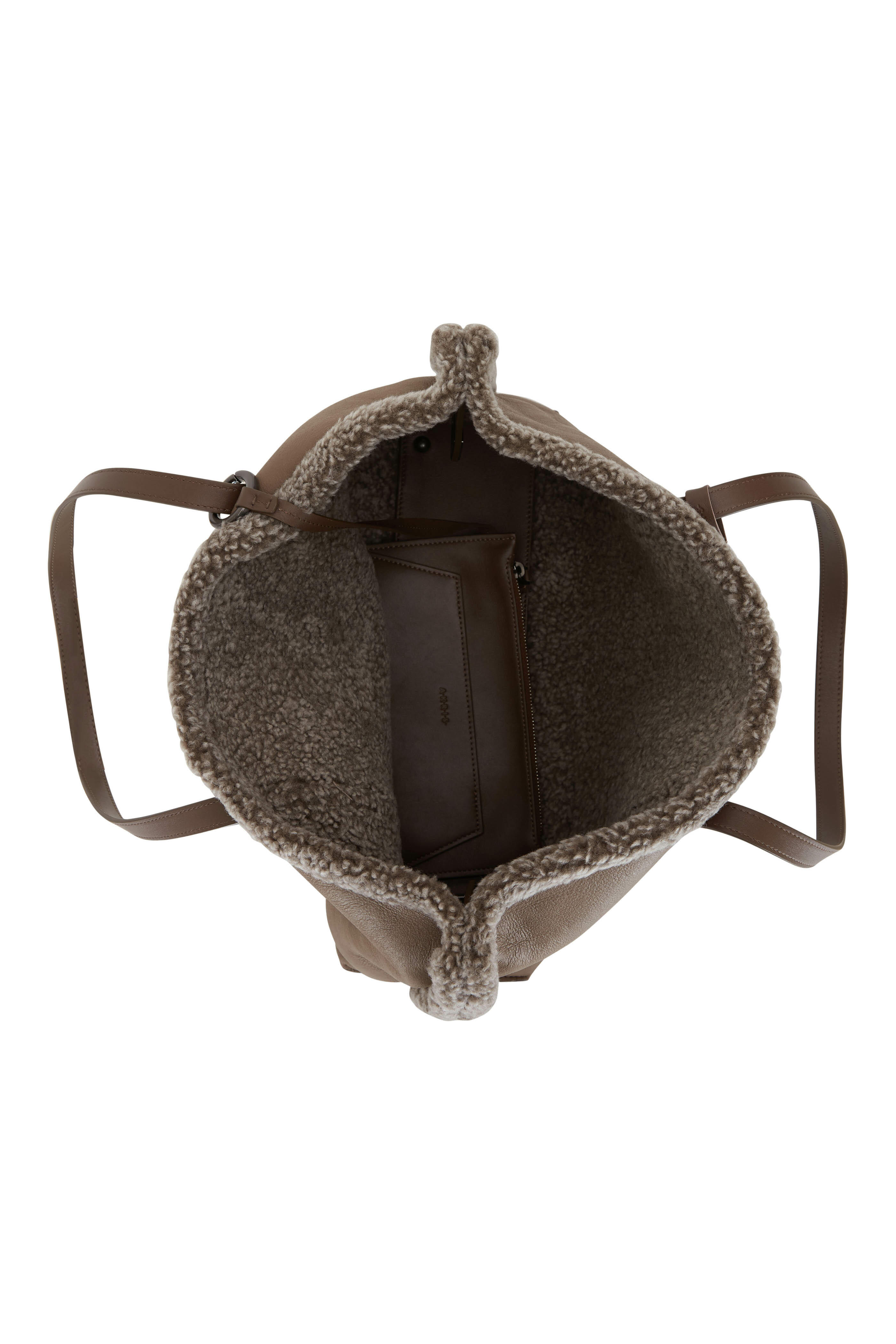 Akris - Ai Taupe Suede Reversible Small Shoulder Bag