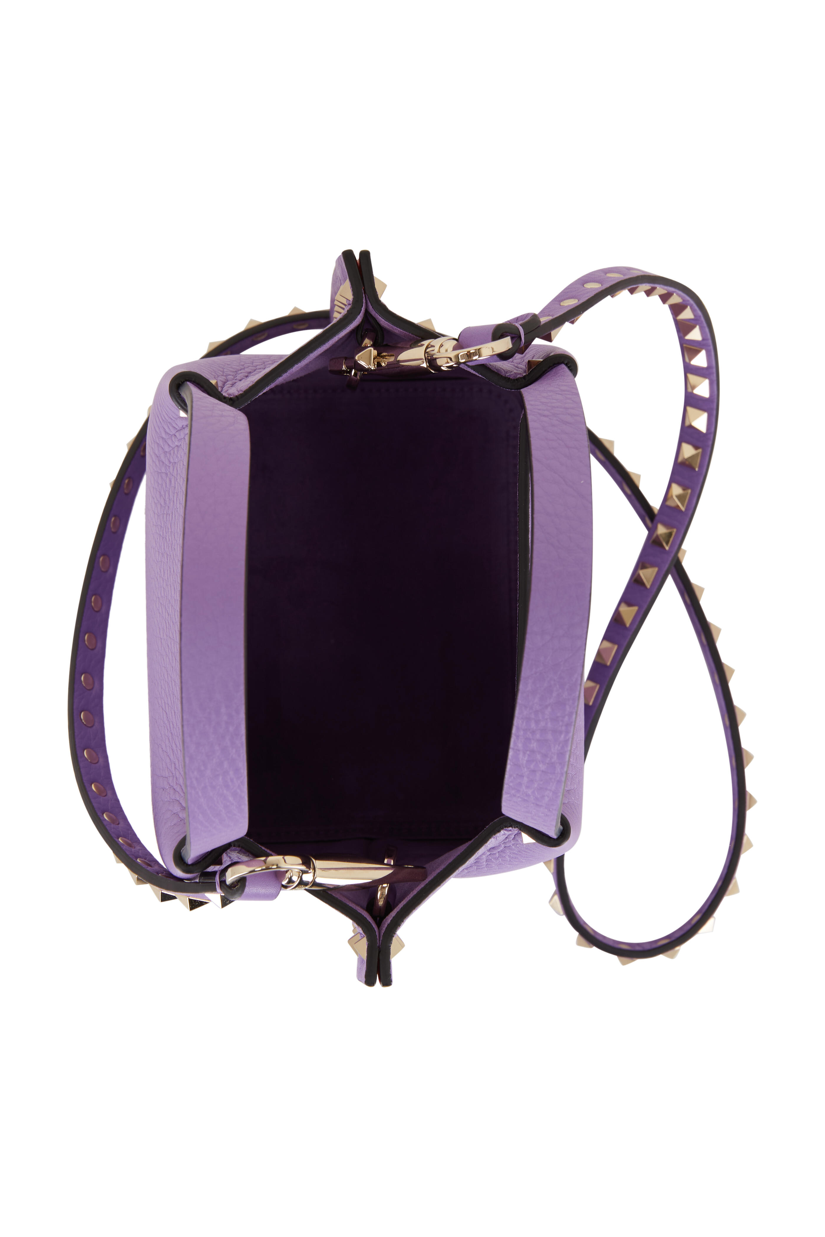 Valentino Garavani - Glicine & Platinum Rockstud Small Crossbody Bag