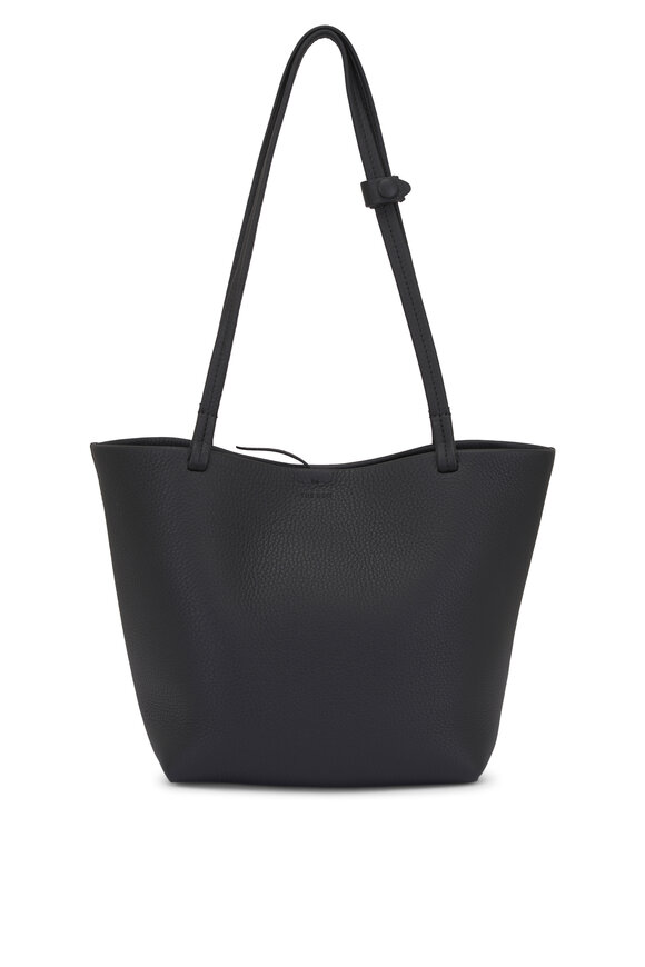 The Row Medium Park Black Ans Leather Tote
