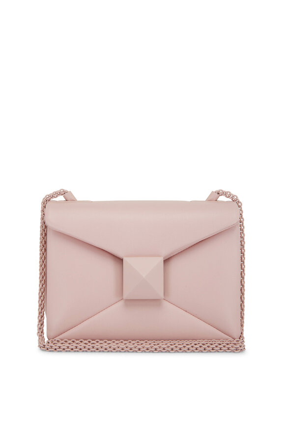 Valentino Garavani - One Stud Rose Quartz Leather Small Shoulder Bag