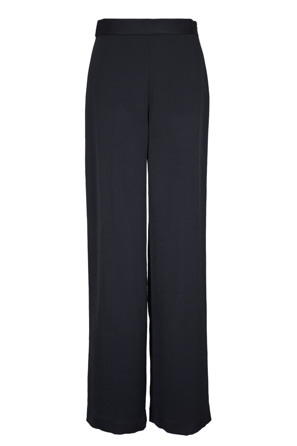 Lela Rose Black Side Zip Wide Leg Pant