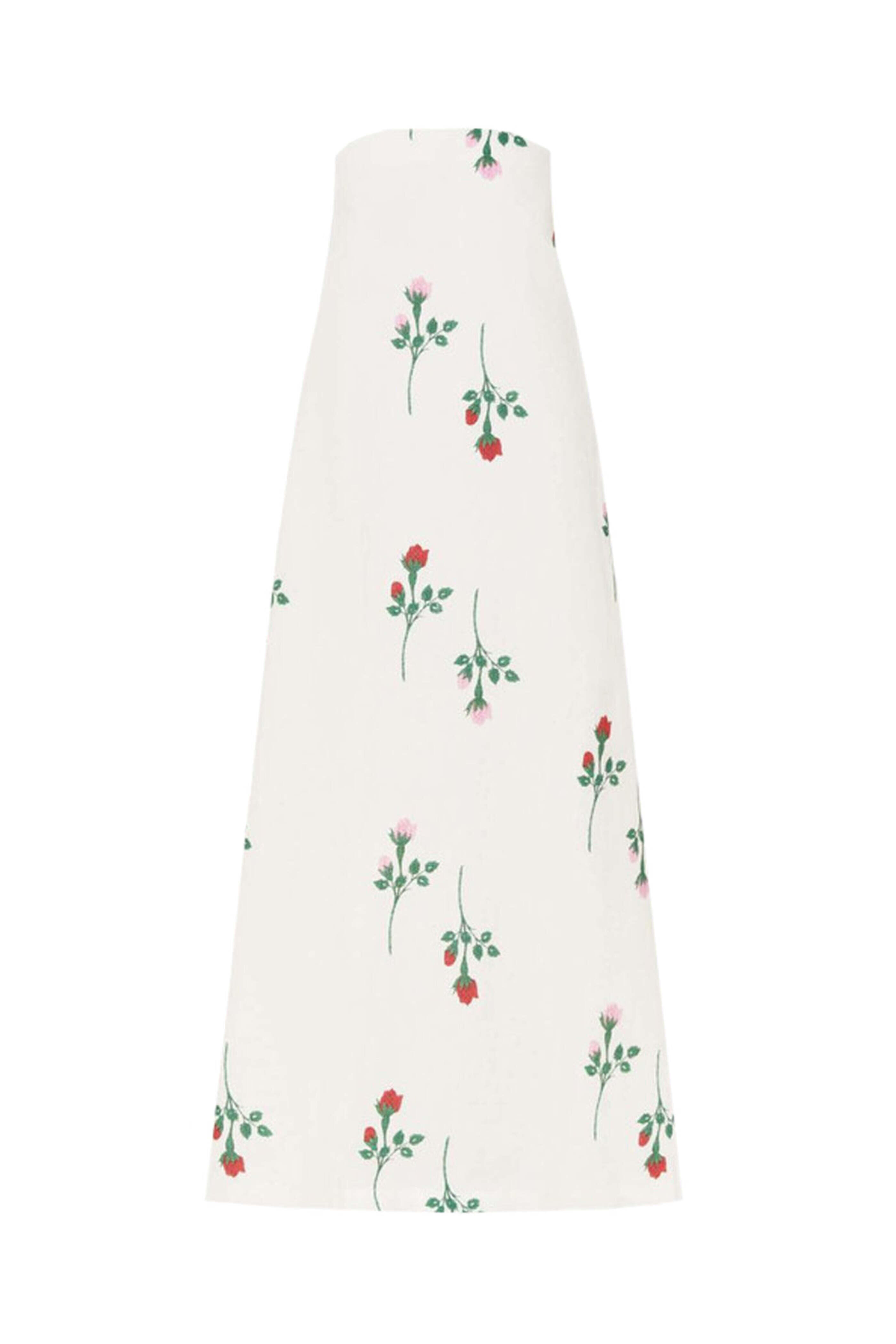 Oroton - Antique White Strapless Rosebud Gown