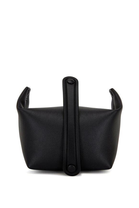 The Row - Les Bains Black Smooth Leather Top Handle Bag