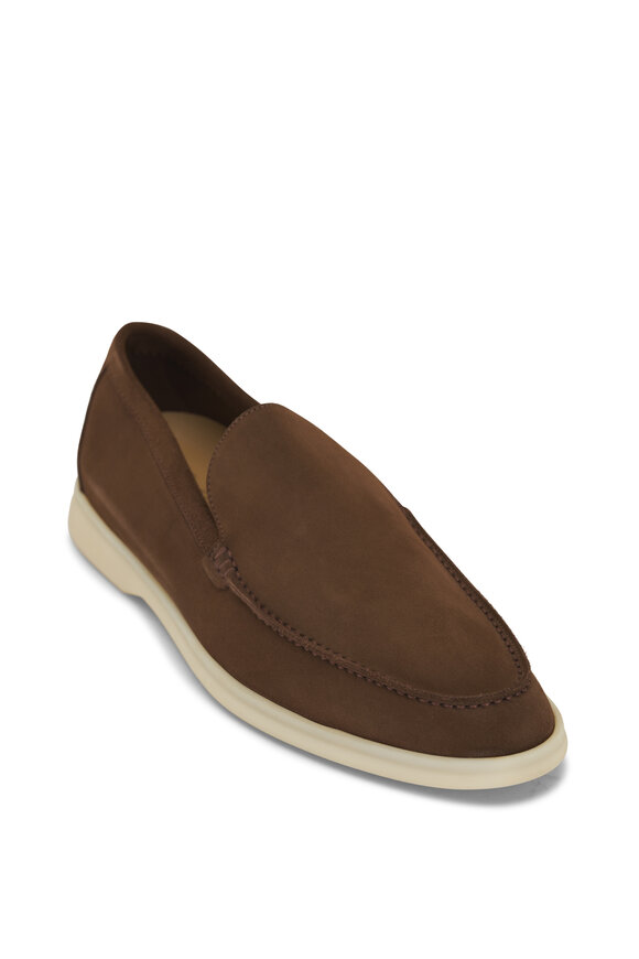 Loro Piana Summer Walk Light Brown Suede Loafer