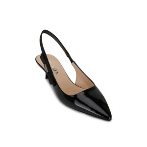 Prada - Nero Patent Bow Slingback Pump, 45mm | Mitchell Stores