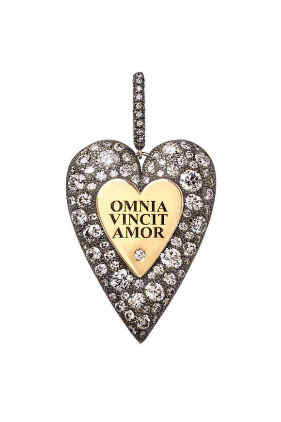 Mariani 18k Yellow Gold Diamond Heart Pendant - view 1