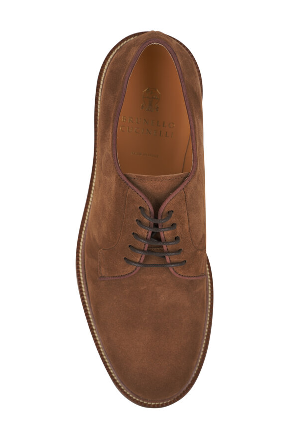 Brunello Cucinelli - Light Brown Suede Lace Up Dress Shoe