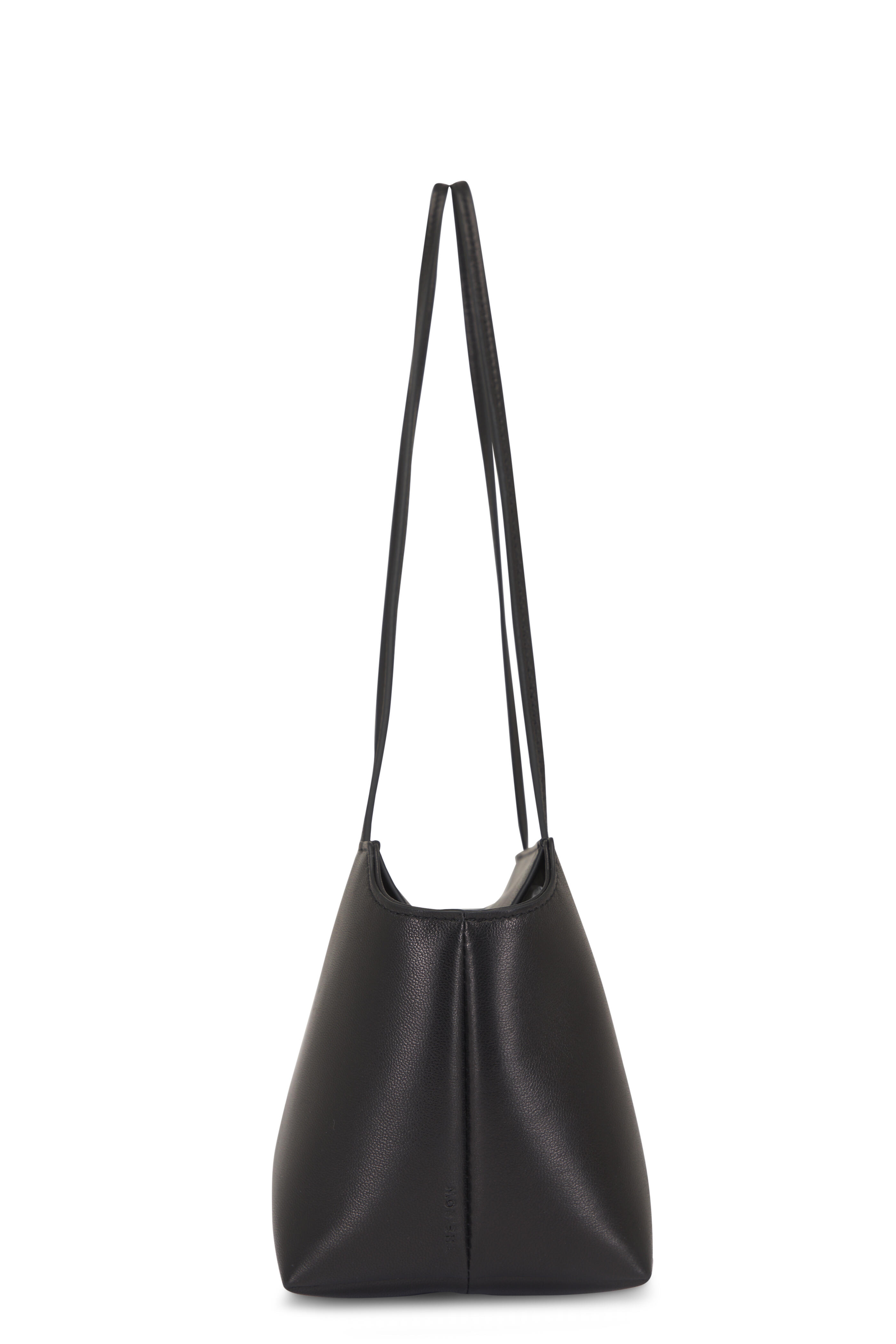 The Row - Terrasse To-Go Black Leather Shoulder Bag