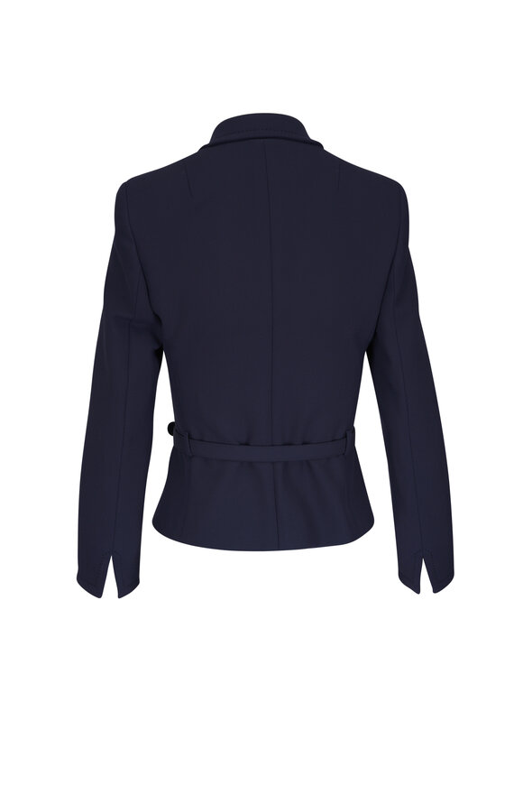 Akris Punto - Navy Blue Pebble Crepe Jacket