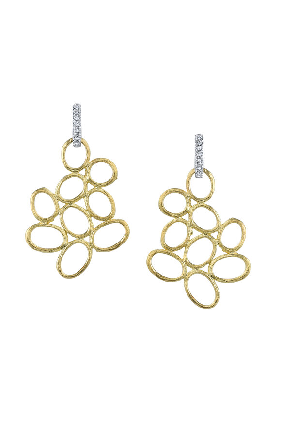Aaron Henry Freeform Open Olive Branch Earrings - view 1