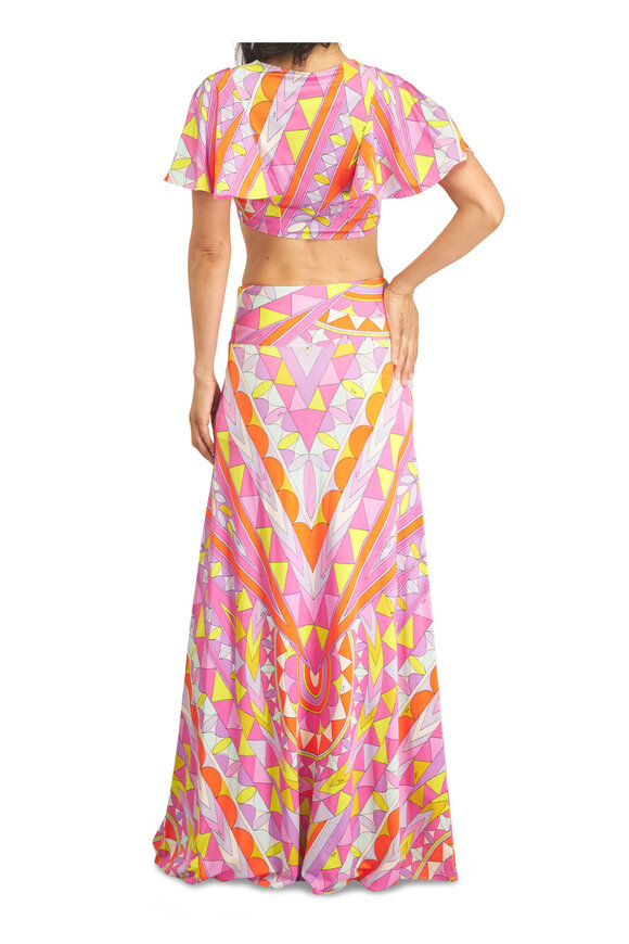 Pucci Multicolor Manuba Print Knotted Top - view 4