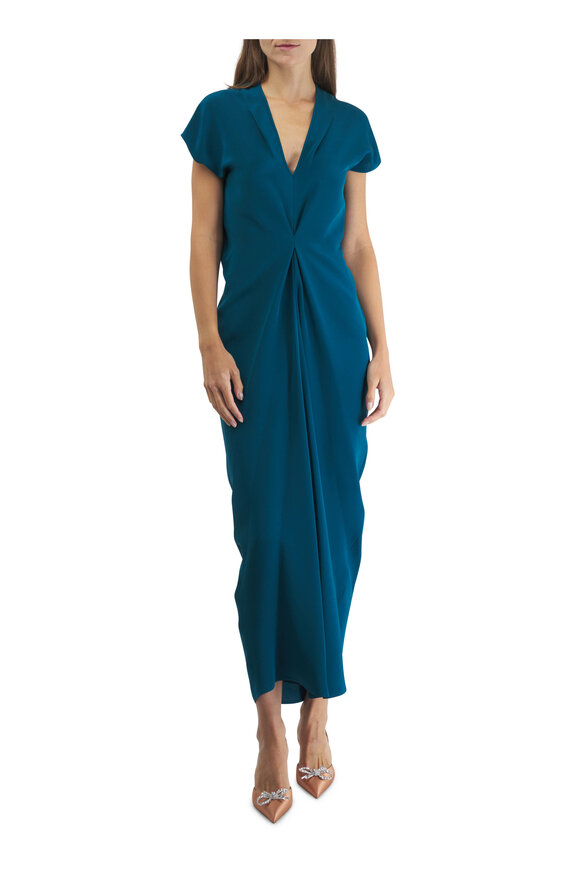 Zero + Maria Cornejo - Long Muse Aegean Blue Silk Dress