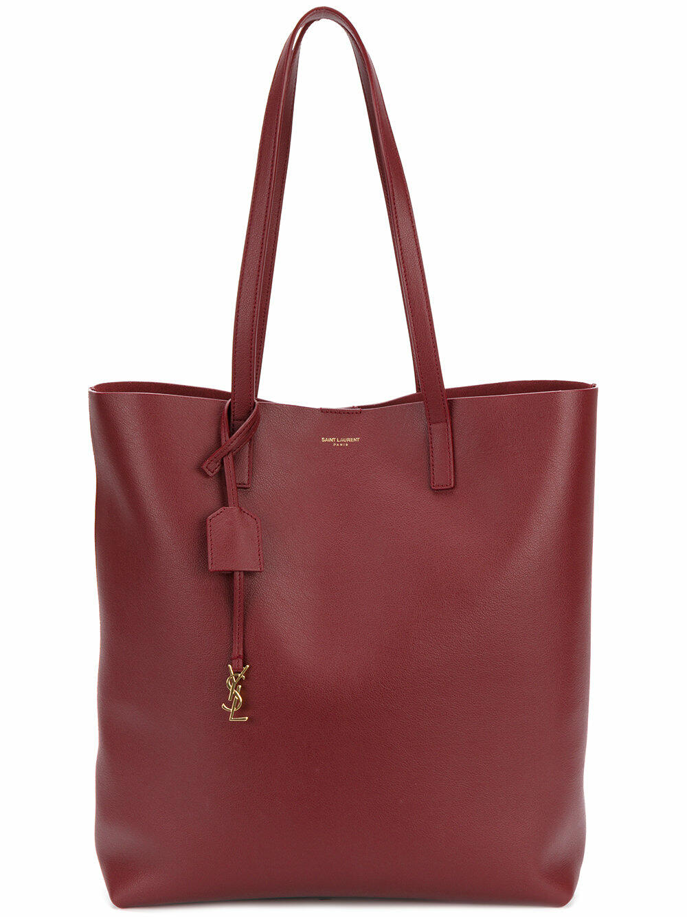 Saint Laurent - Burgundy Leather Vertical Medium Tote Saint Laurent - Burgundy Leather Vertical Medium Tote