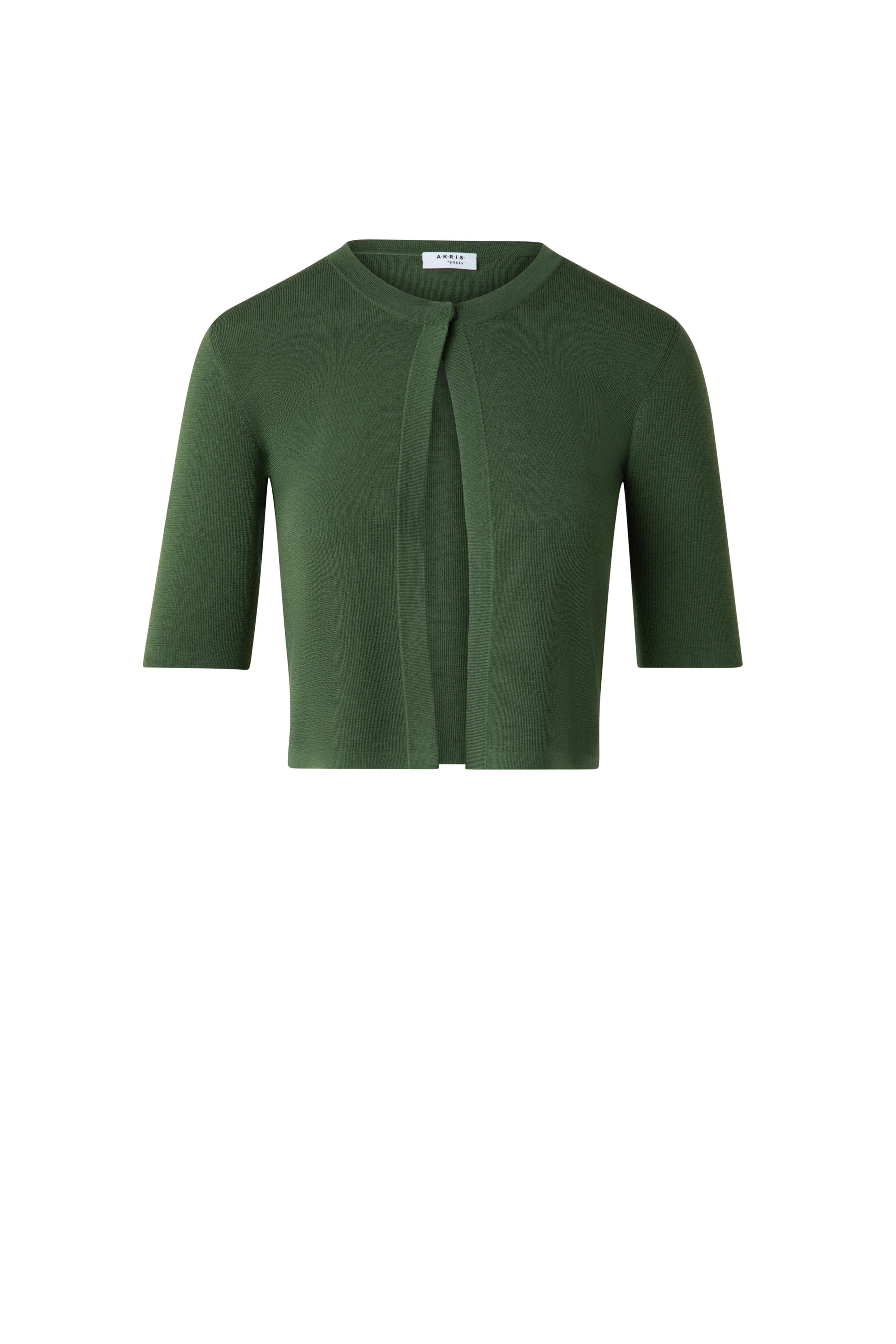 Akris Punto - Green Merino Wool Cropped Cardigan