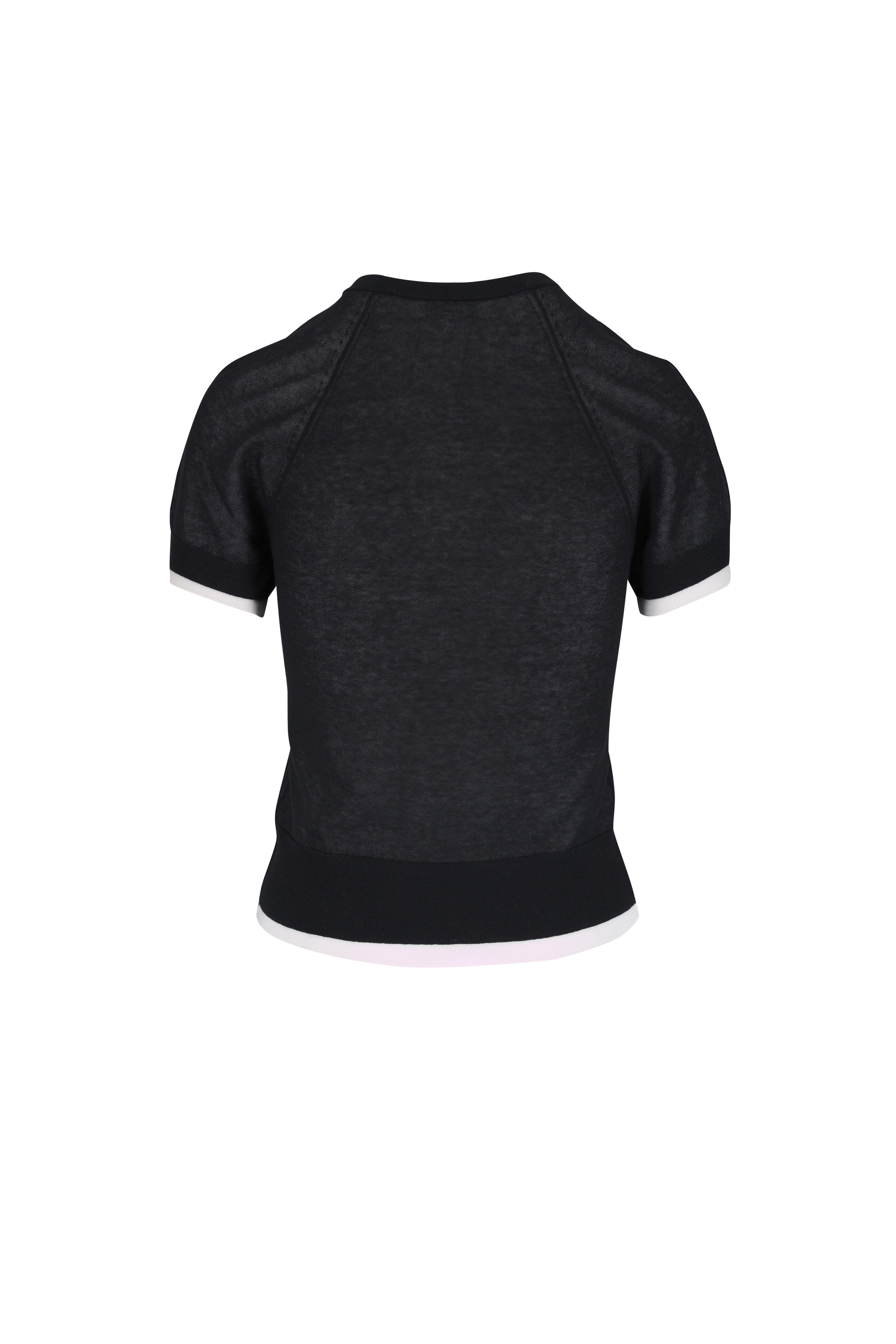 Vince - Black & Off White Double-Layer Sweater - view 5