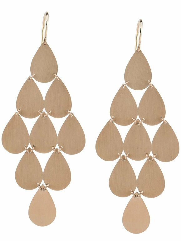 Irene Neuwirth Rose Gold Nine Drop Chandelier Earrings - view 3