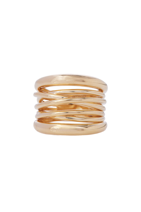 Sidney Garber Yellow Gold Scribble Ring