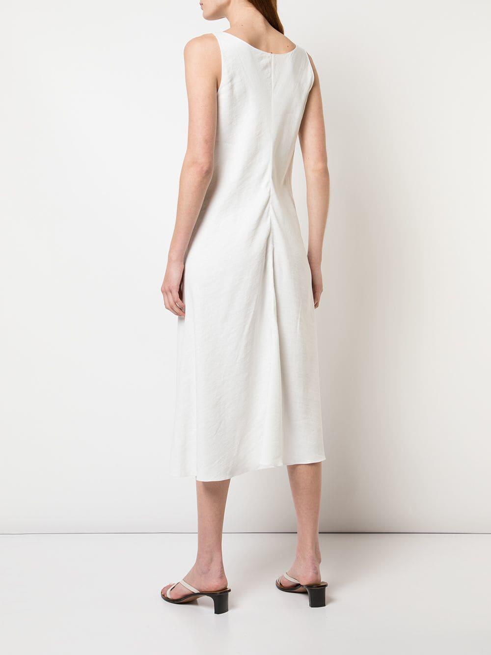 Peter Cohen - White Stretch Linen Sleeveless Dress