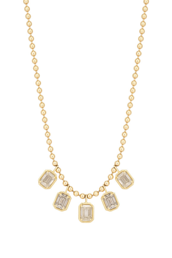 Sutra 18k Yellow Gold Diamond Necklace - view 2