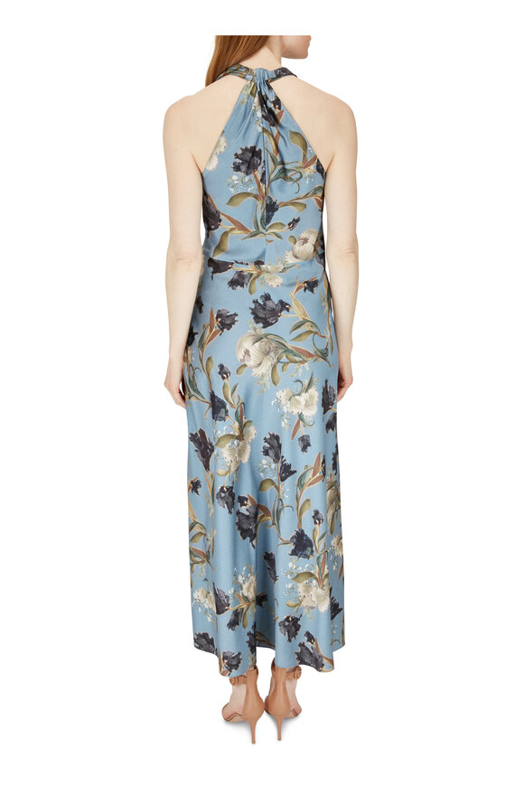 Vince - Nouveau Blue Tulip Halter Neck Dress