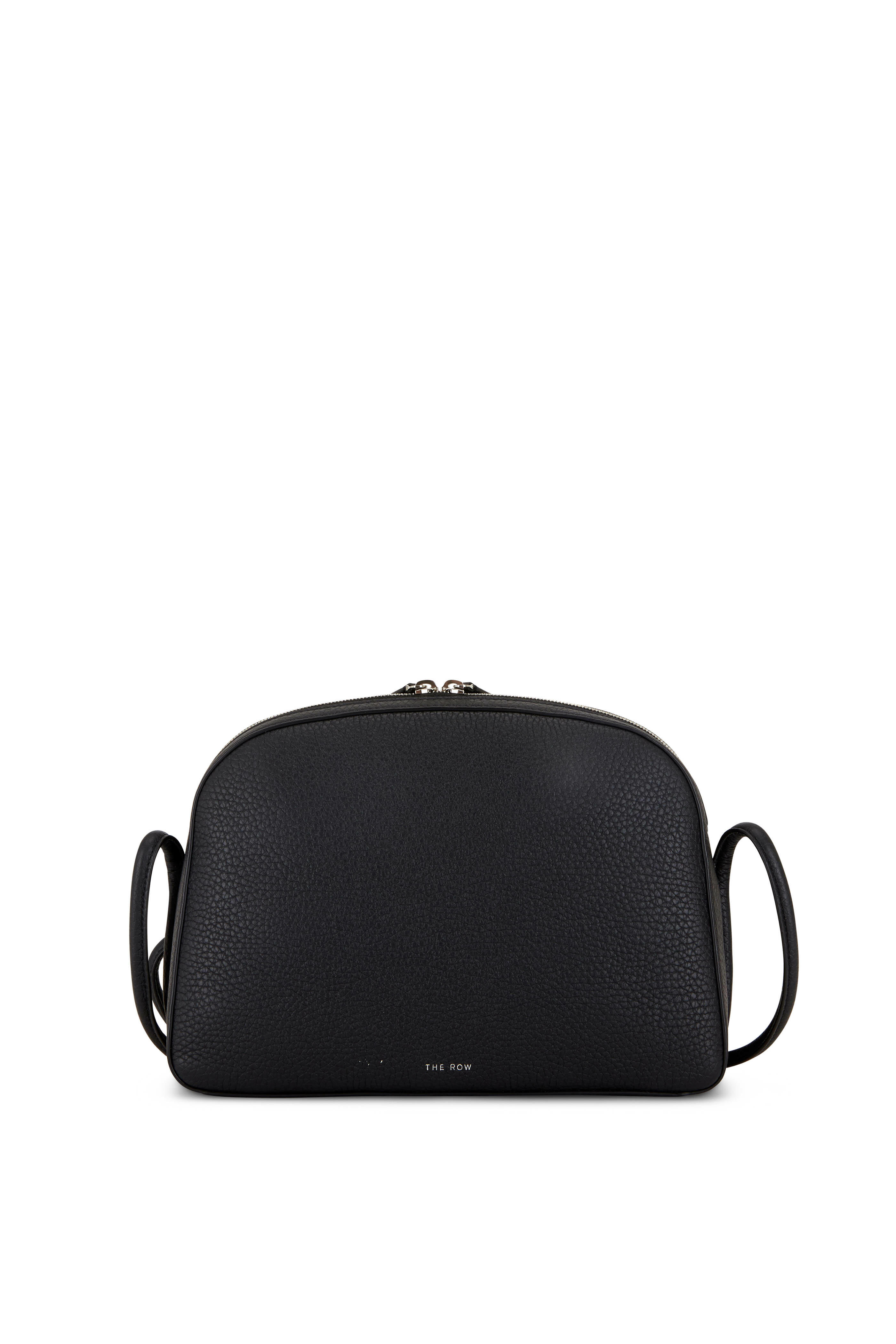 The Row Mignon Black Grained Leather Crossbody Bag