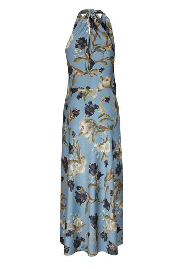 Vince - Nouveau Blue Tulip Halter Neck Dress