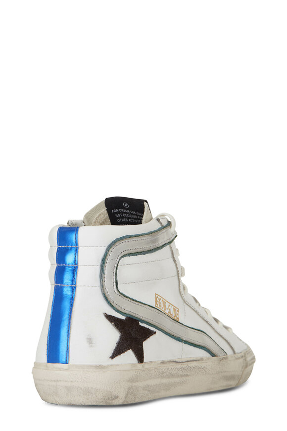 Golden Goose - Slide White Leather High-Top Sneaker