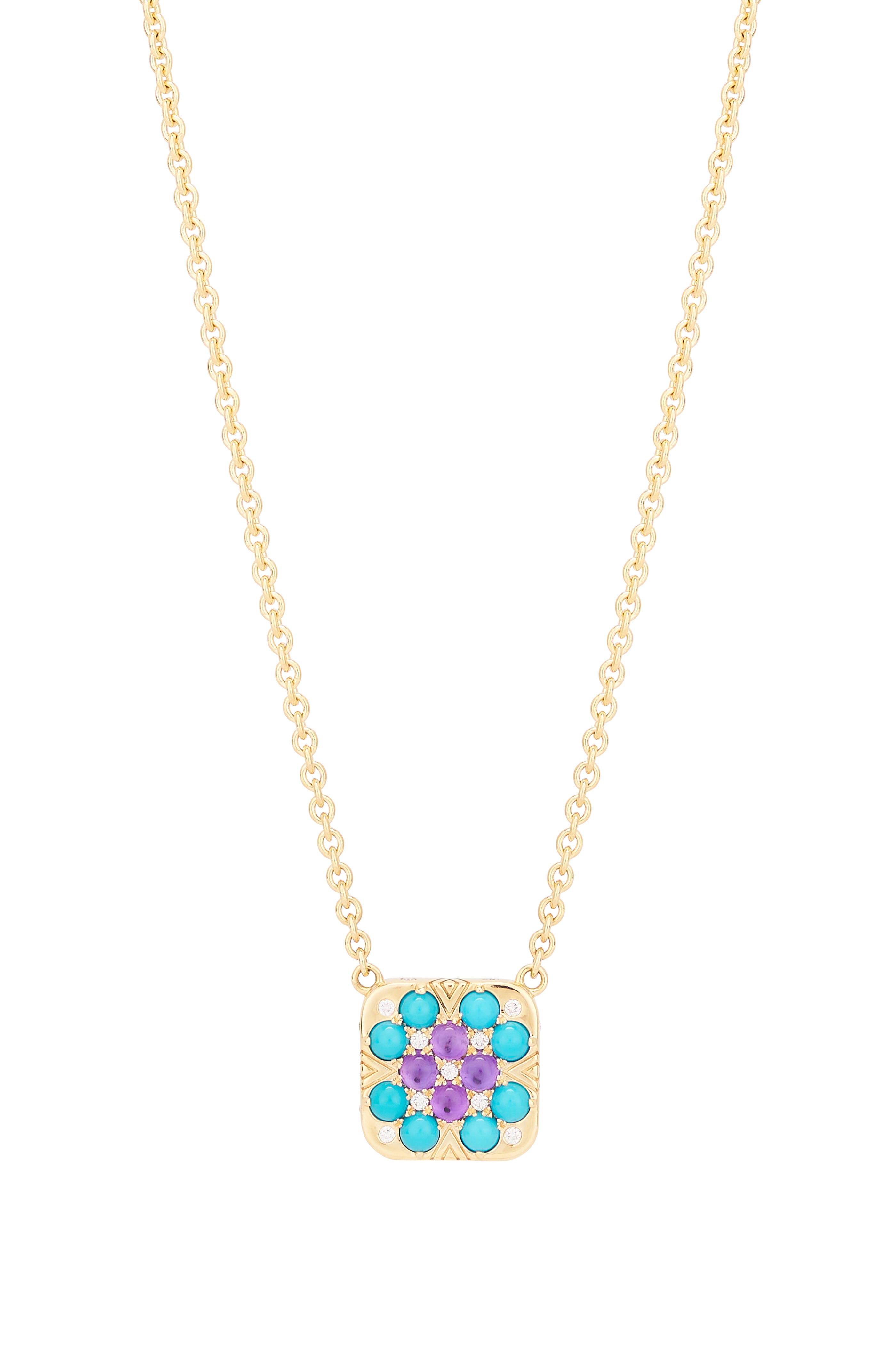 Harwell Godfrey - Granny Square Iris Pendant Necklace