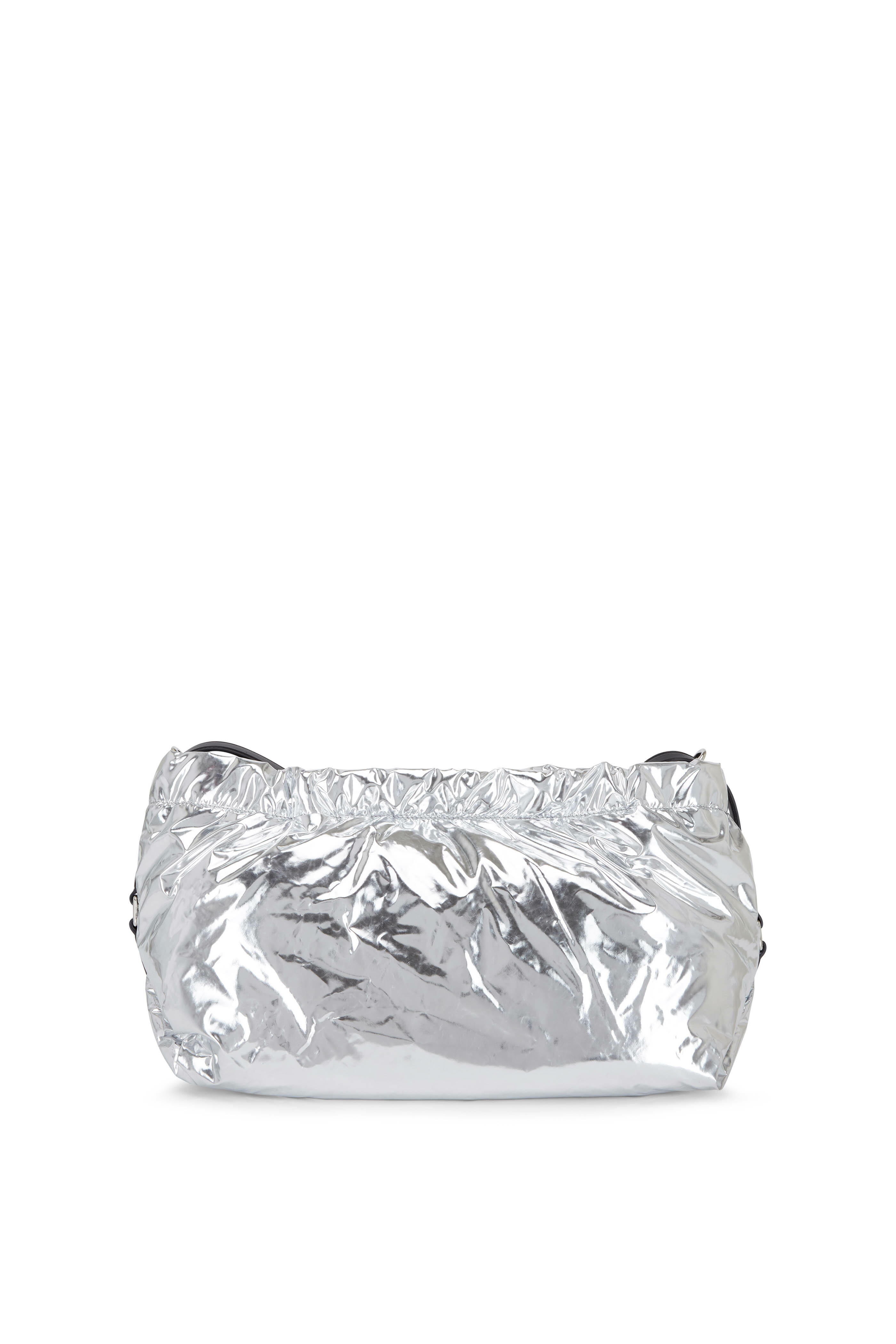 McQueen - Bundle Silver Drawstring Medium Shoulder Bag