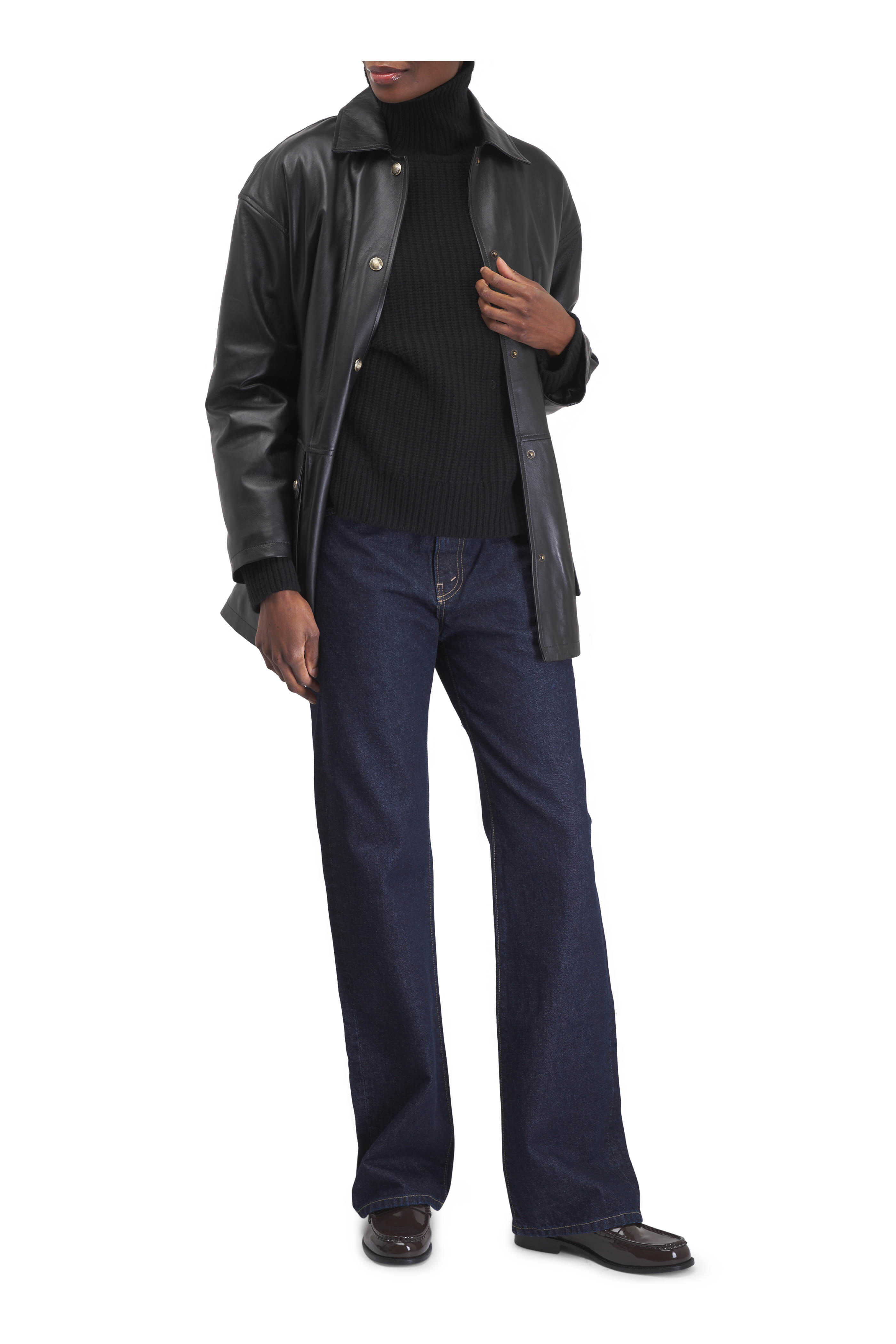 Nili Lotan - Cordel Black Leather Coat