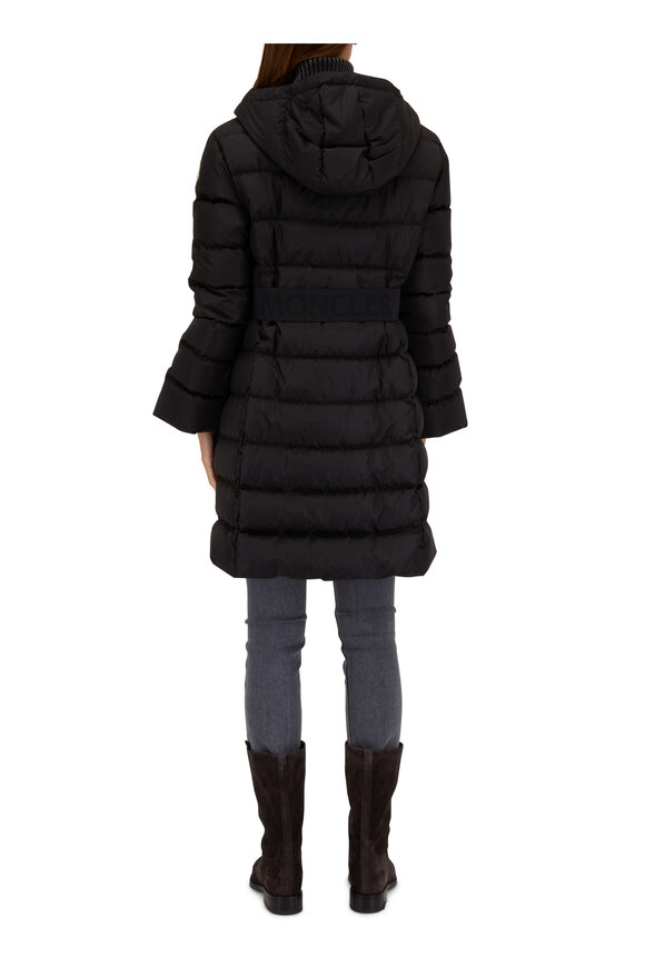 Moncler - Dobes Black Down Bell Sleeve Coat