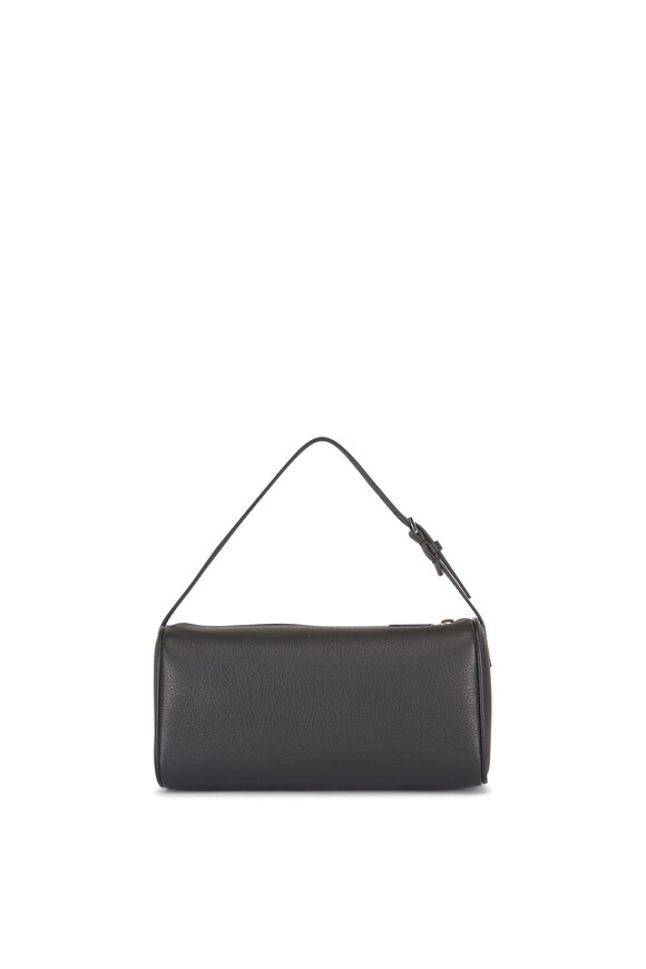 The Row 90s Black Grain Leather Baguette Shoulder Bag - view 2