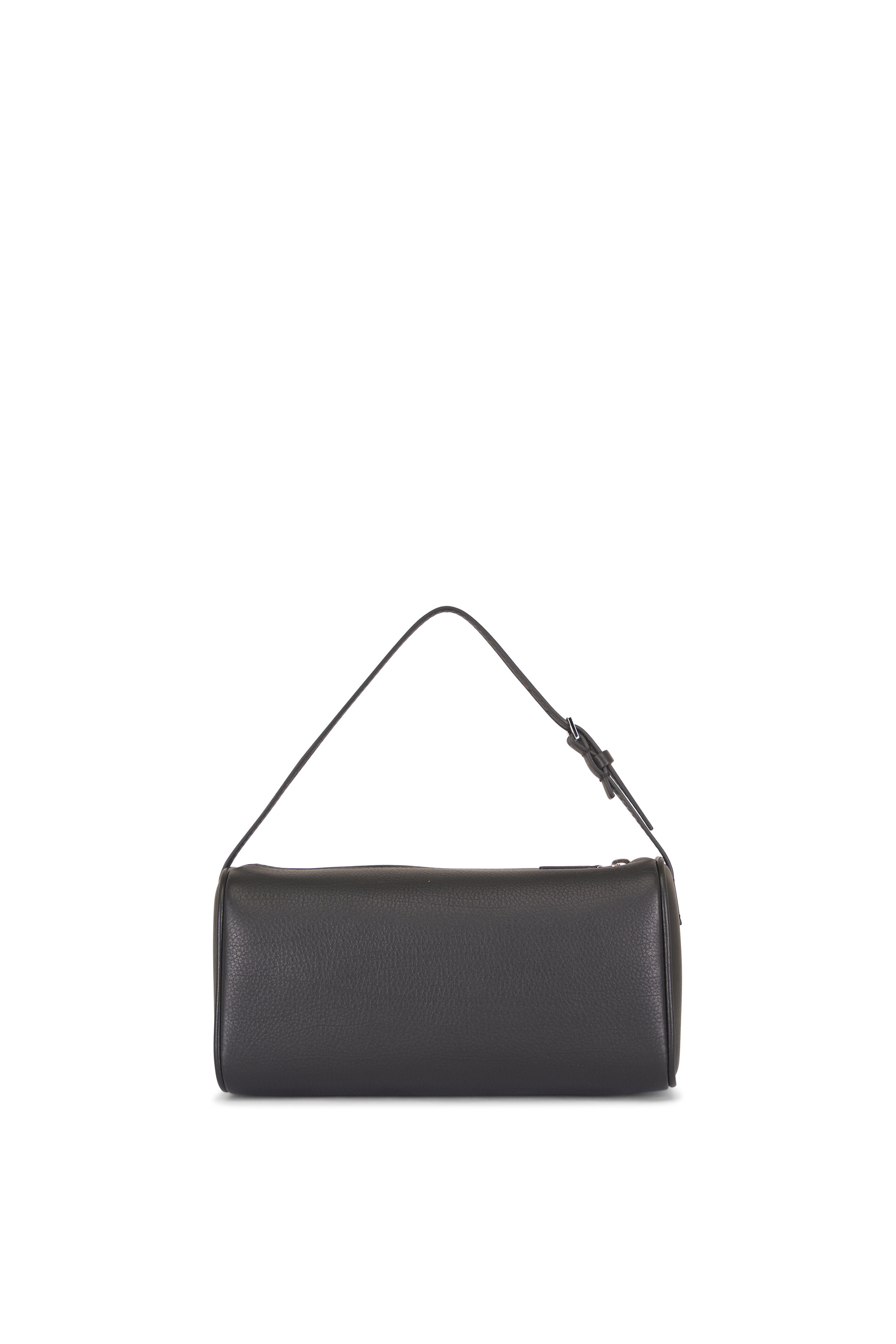 The Row - 90s Black Grain Leather Baguette Shoulder Bag - view 2