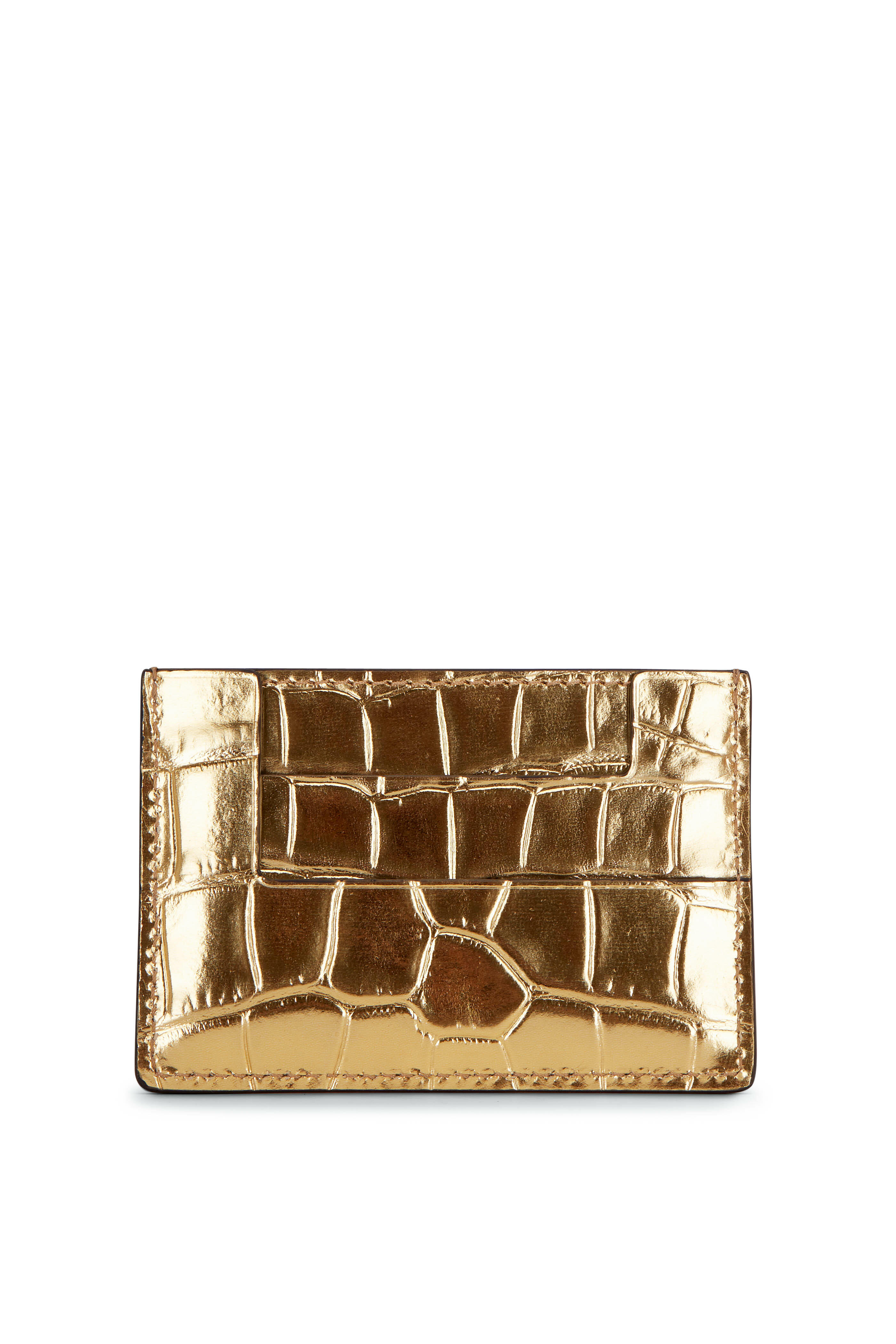 crocodile-embossed patent leather wallet, TOM FORD