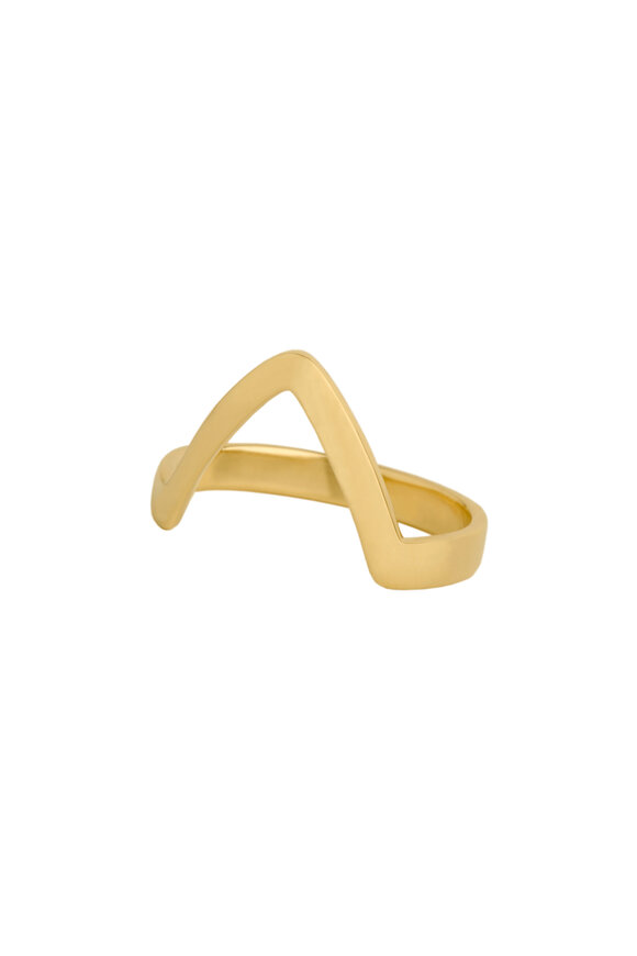 Bridget King 14k Yellow Gold Single Chevron Ring - view 1
