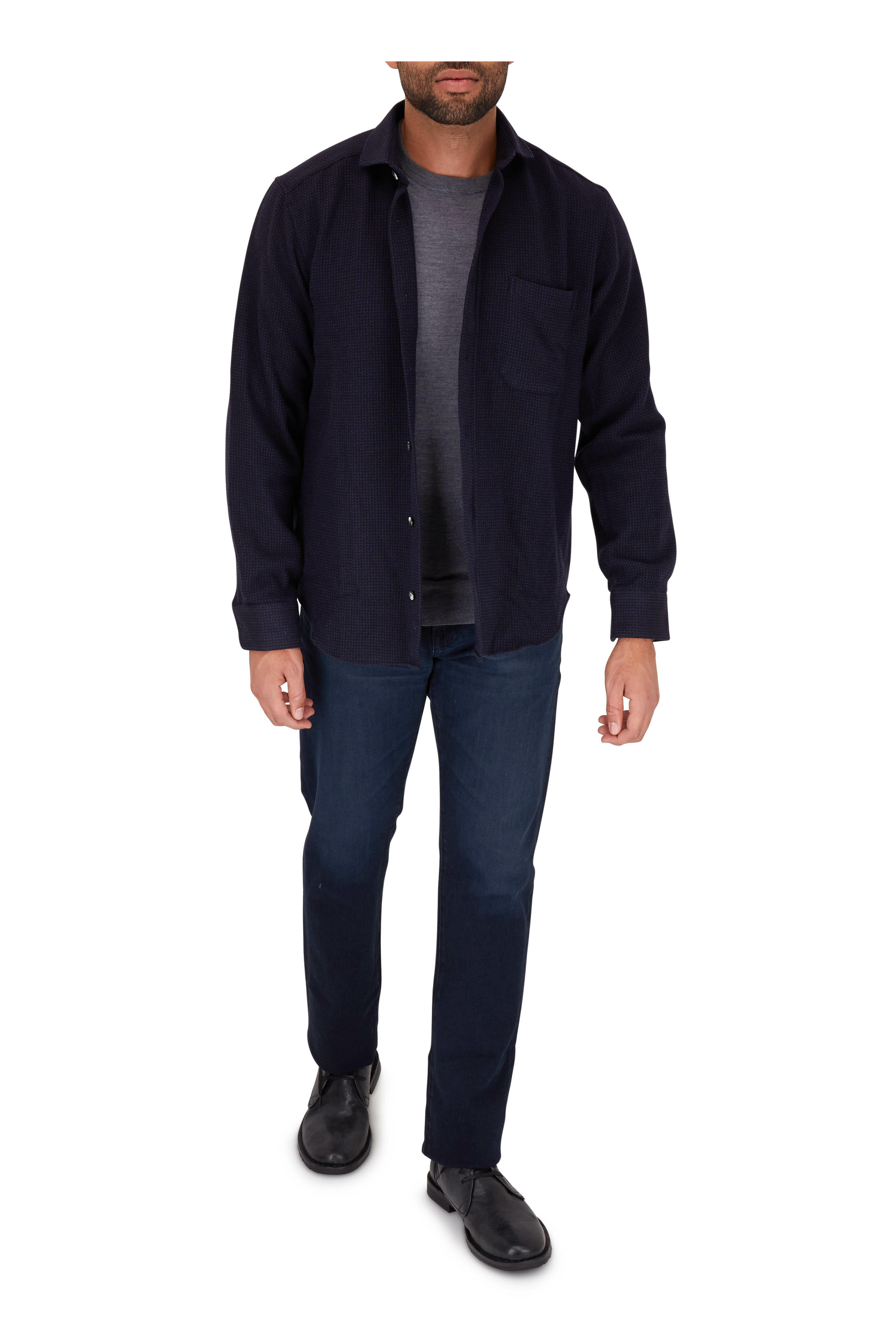 John Varvatos - Portland Black Antiqued Leather Chukka Boot