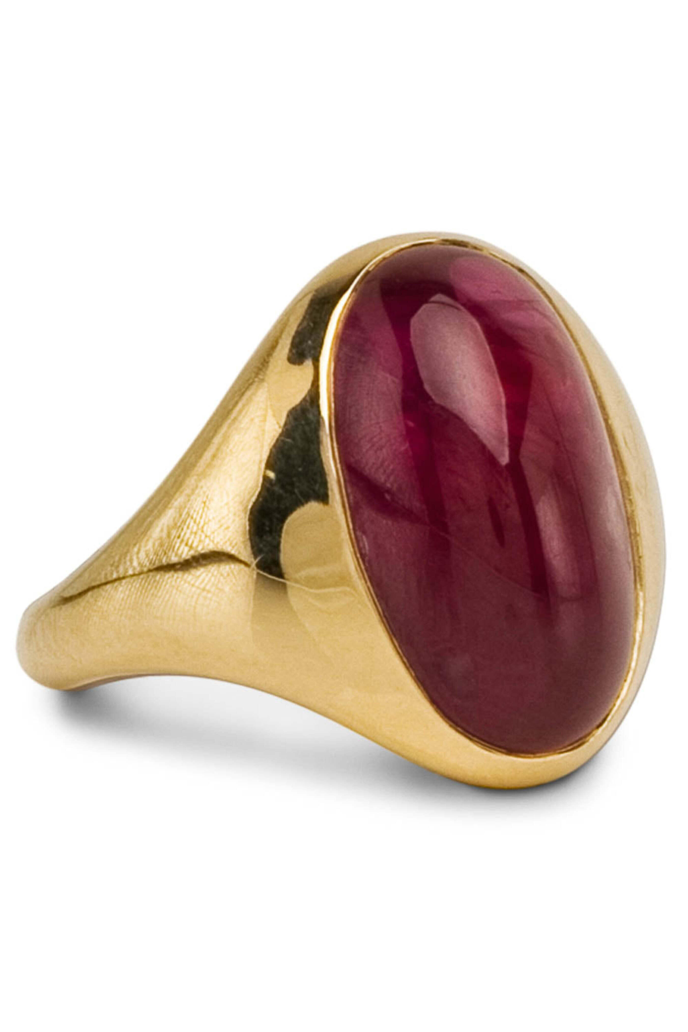 Eclat - Gold Cabochon Ruby Ring