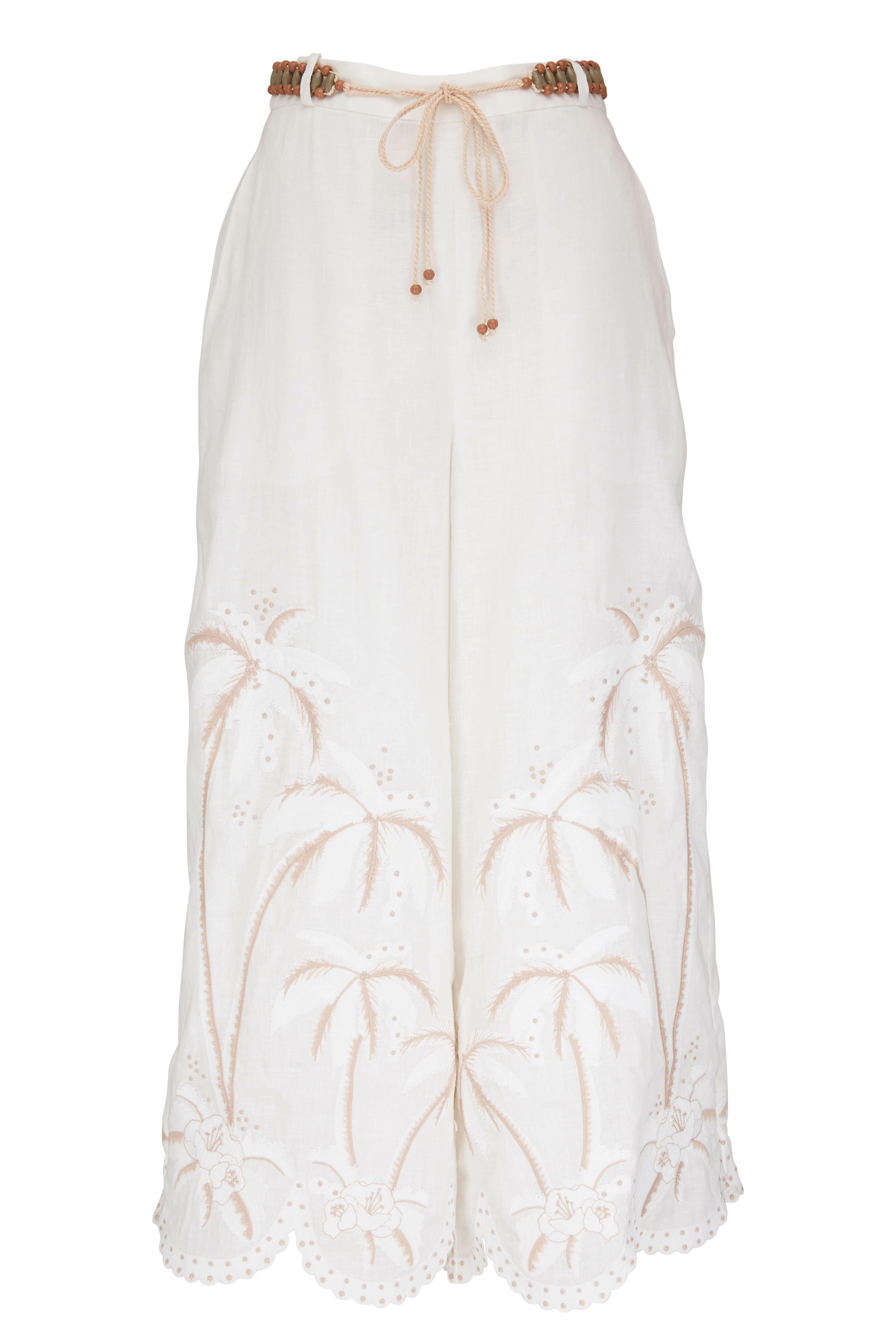 Zimmermann - Lyre Ivory Embroidered Pant | Mitchell Stores