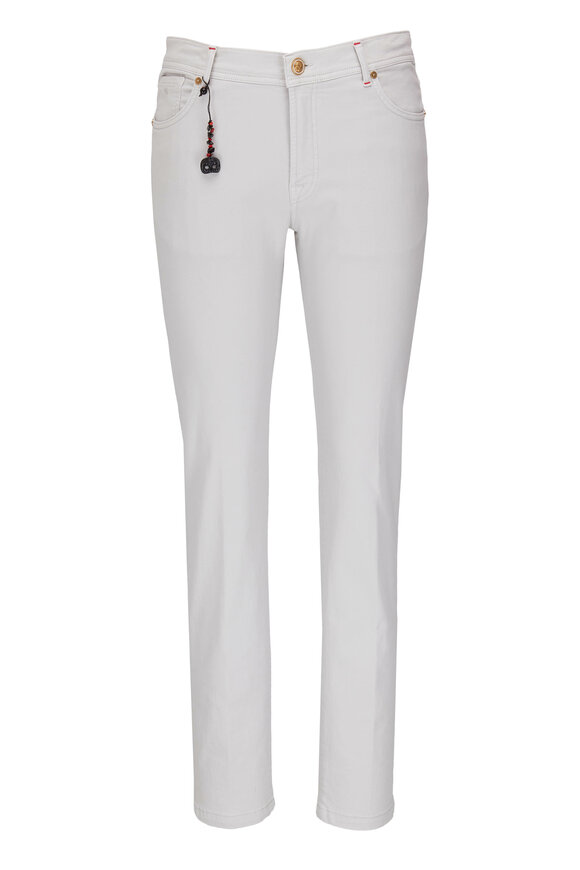 Marco Pescarolo - Ice Gray Five Pocket Stretch Jean