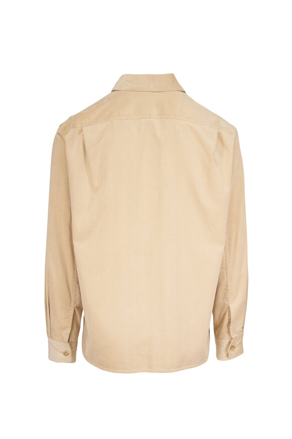 Ralph Lauren Purple Label Beige Sea Island Fine-Wale Corduroy Shirt Jacket - view 2