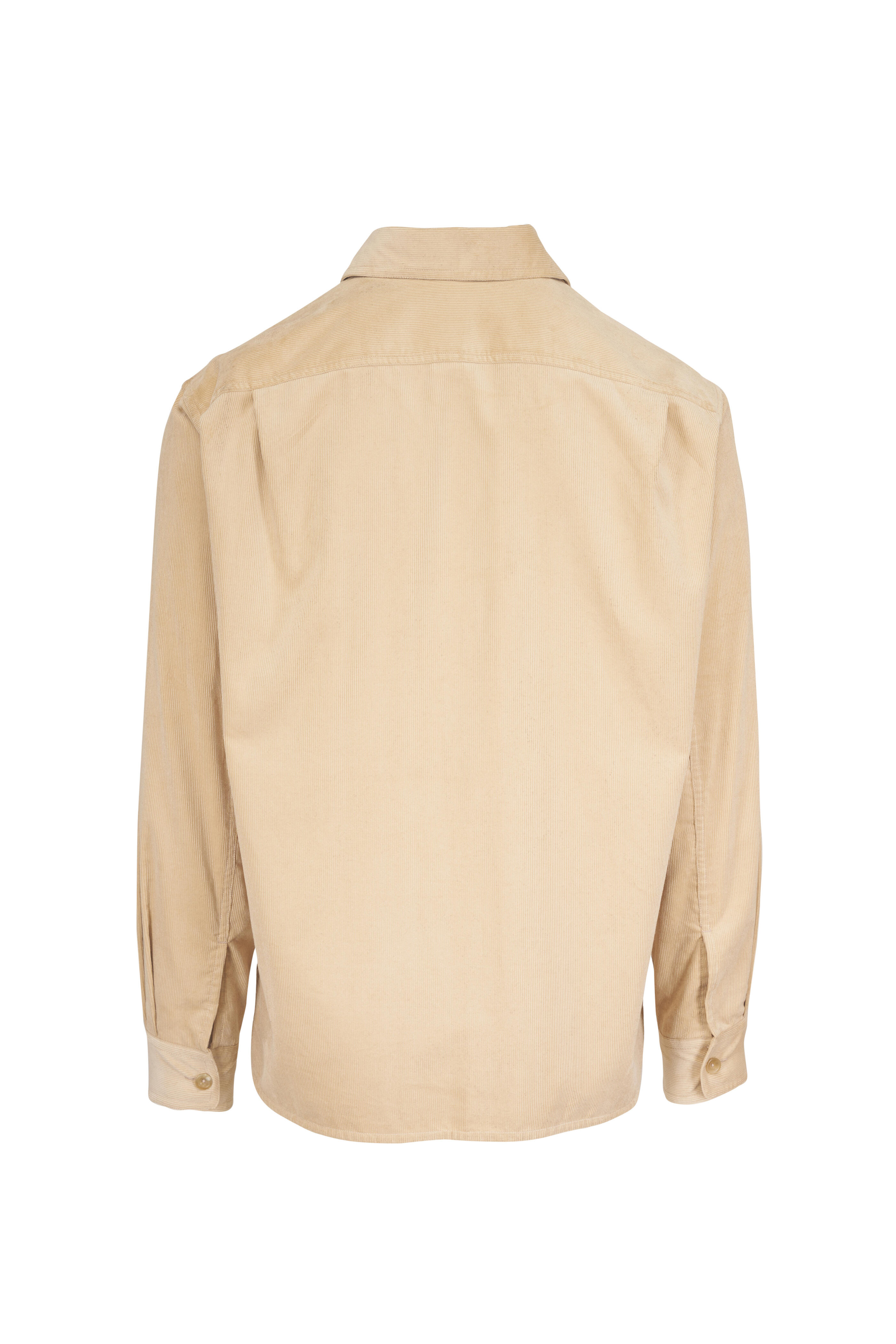 Ralph Lauren Purple Label - Beige Sea Island Fine-Wale Corduroy Shirt Jacket - view 2