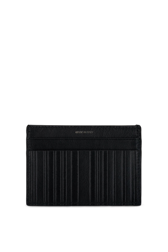 Paul Smith - Shadow Stripe Black Leather Card Holder 